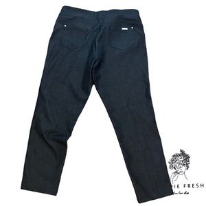 Karl Lagerfeld Black Denim Pull On Ankle Stretch Jeans Pants M3020 L